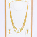 Elegant Beaded Four Lara 22k Gold Set