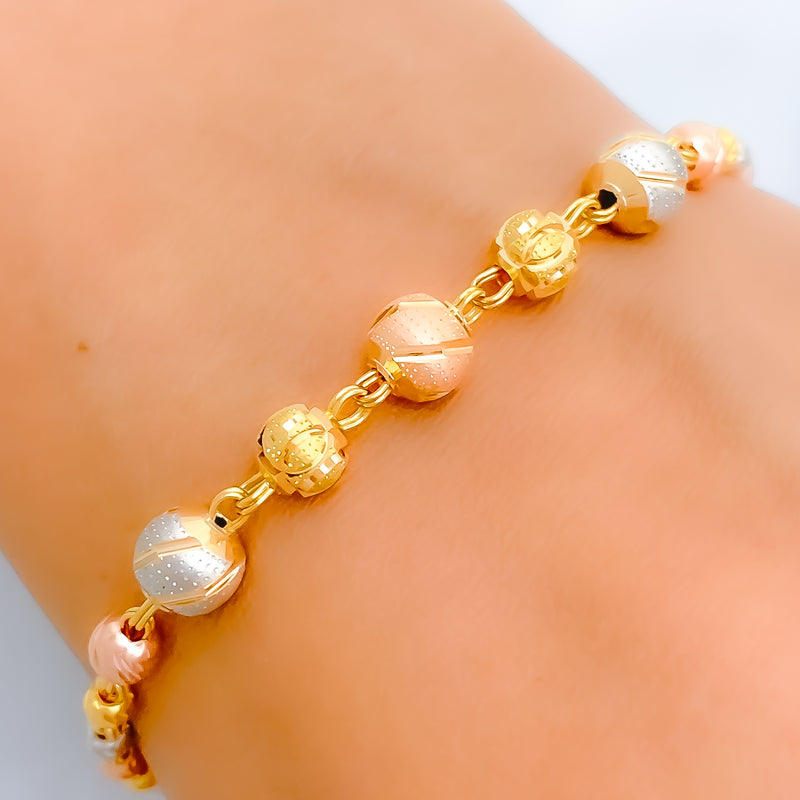 22k-gold-Versatile Multi Color Orb Bracelet  