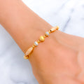 22k-gold-Opulent Elongated Orb Bracelet