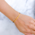 Textured Black Bead 22k Gold Bracelet