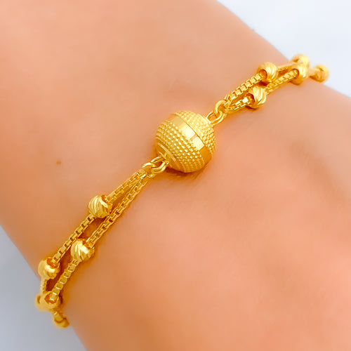 22k-gold-Delightful Dressy Orb Bracelet 