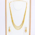 Classy Heart Accented Long 22k Gold Set