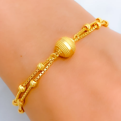 22k-gold-Impressive Bold Orb Bracelet  