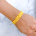 Slender Beaded 22k Gold Bangles