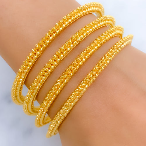 Classic 4 Set 22k Gold Bangles