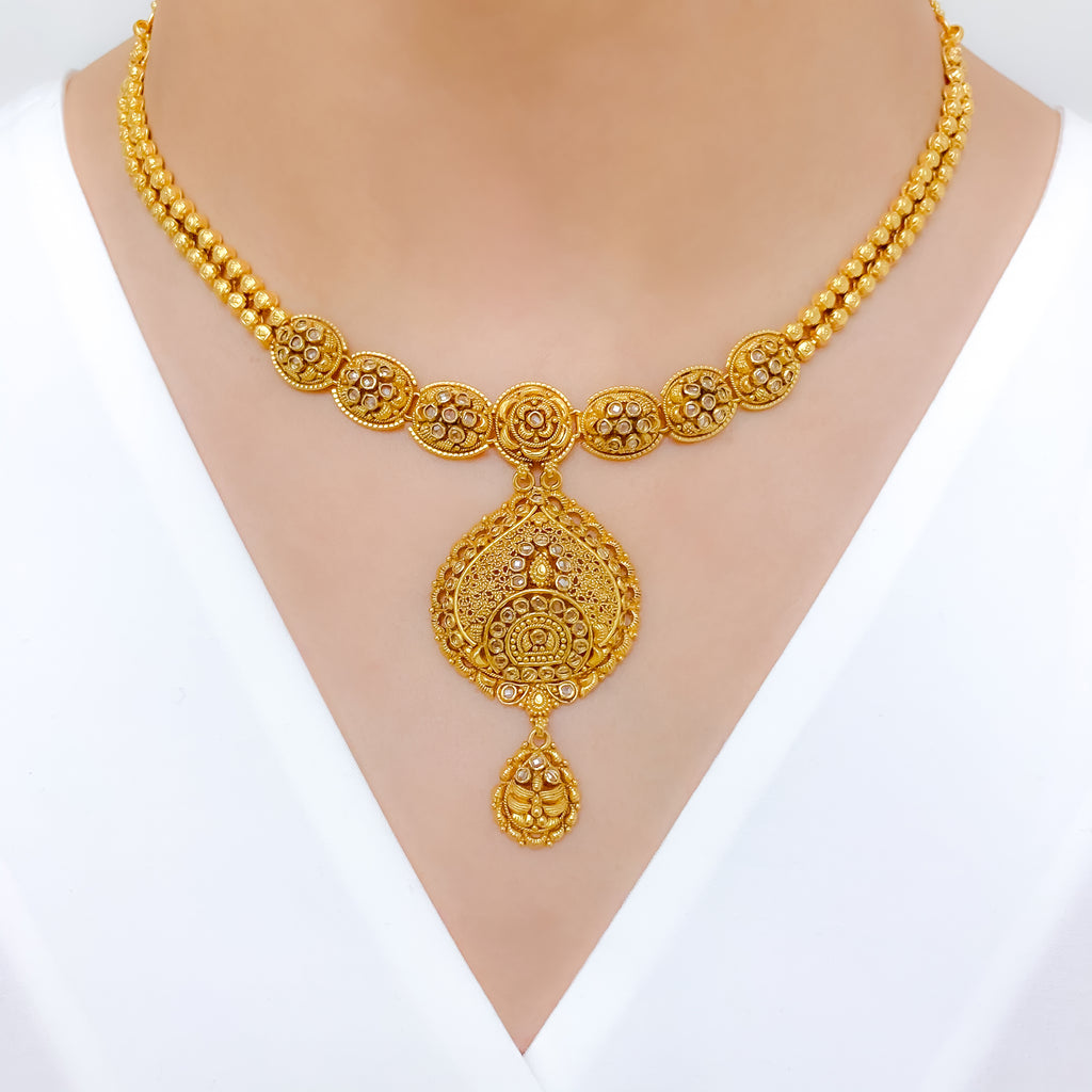 Sophisticated Antique Gold Set – Andaaz Jewelers