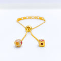 Exclusive Adjustable CZ 22k Gold Bracelet