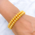 Classic Beaded 22k Gold Bangle Pair