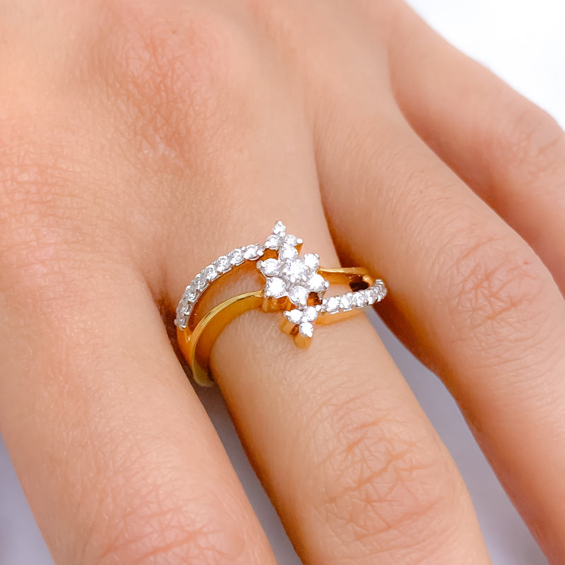 Classy Flower Diamond Ring