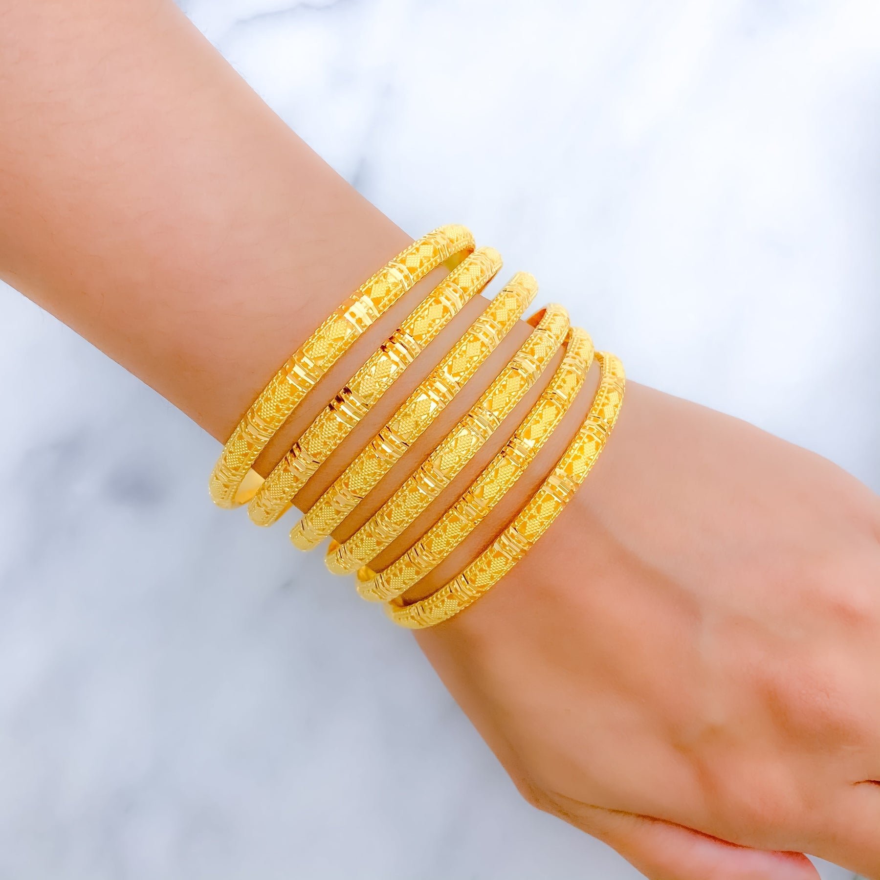 Eternal Beauty Gota Bangles (Set of 12) – Krafted with Happiness