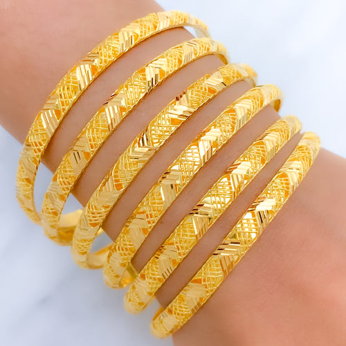 Posh High Finish 22k Gold Bangles