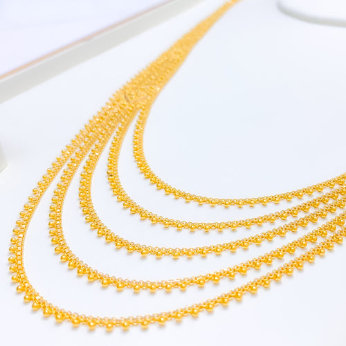 Opulent Bright Long Layered 22k Gold Set