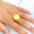 21k-gold-Iconic Elevated Flower Ring 