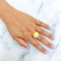 21k-gold-Bold Radiant Flower Ring 