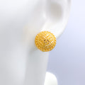Traditional Accented Top 22k Gold Earrings