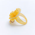 Fashionable Unique Three-Tone 22k Gold Ring