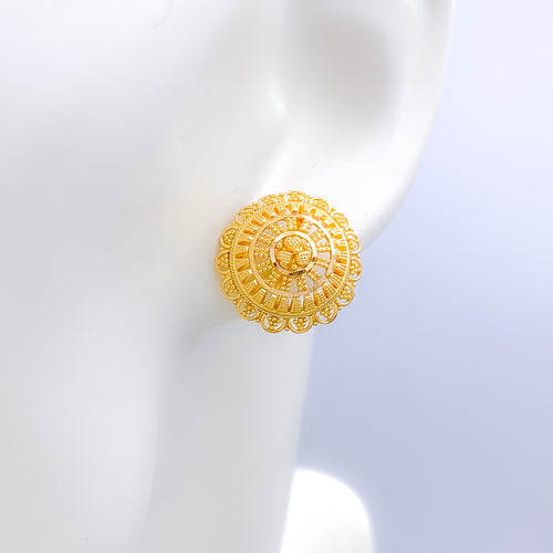 Refined Dome 22k Gold Earrings