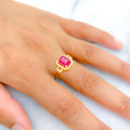 Ornate Lush CZ Ring