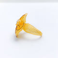 Vibrant Luscious 22k Gold Flower Ring