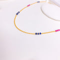 Elegant Gold + Colored Accent Necklace