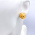 Modern Dome 22k Gold Earrings