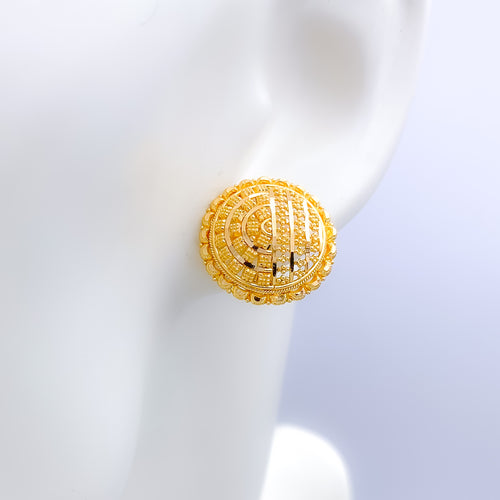 Modern Dome 22k Gold Earrings