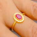 Vibrant Oval CZ Ring