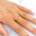 Vibrant Oval CZ Ring