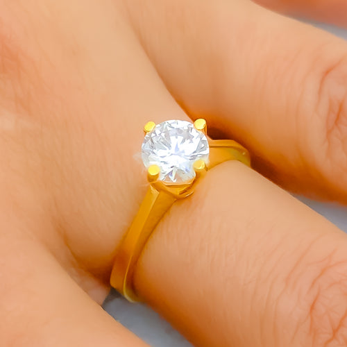 Delightful Sparkling CZ Ring