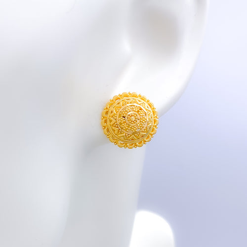 Regal Dome 22k Gold Earrings