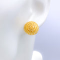 Classic Round 22k Gold Earrings