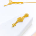 Evergreen Beaded 22k Gold Necklace Set