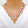 White Gold Accented 22k Gold Mangalsutra