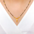 White Gold Accented 22k Gold Mangalsutra