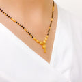 Modern Sand Finish 22k Gold Mangalsutra