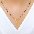 Dainty Black Bead 22k Gold Necklace