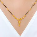 Dainty Black Bead 22k Gold Necklace