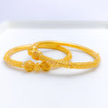 Stately Bead Work Pipe Bangles