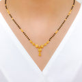 Sand Finish Accented 22k Gold Mangalsutra