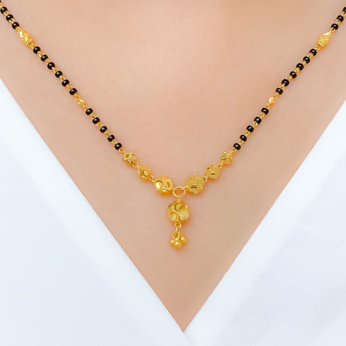 Shimmering Bead 22k Gold Mangalsutra