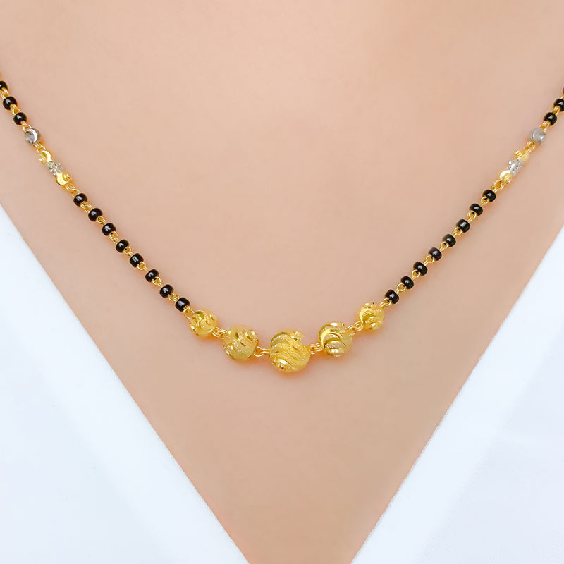 Chic Wavy Bead Mangalsutra