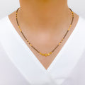 Subtle Black Bead 22k Gold Necklace