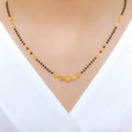 Subtle Black Bead 22k Gold Necklace