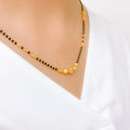 Subtle Black Bead 22k Gold Necklace