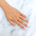Glossy Detailed 22k Gold Ring