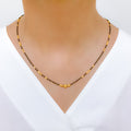 High Finish Black Bead 22k Gold Necklace