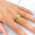 Classic Etched 22k Gold Ring