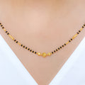 High Finish Black Bead 22k Gold Necklace