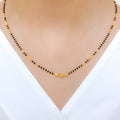 High Finish Black Bead 22k Gold Necklace