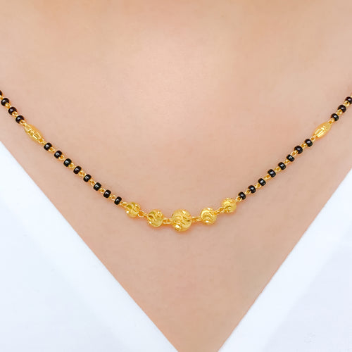 Textured Bead 22k Gold Mangalsutra